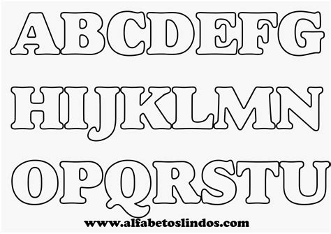 Molde de Letras Grandes: Para Imprimir 